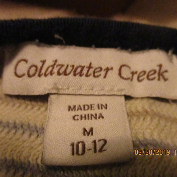 Women's Top COLDWATER CREEK Size M 10-12 - Picture 4 of 4